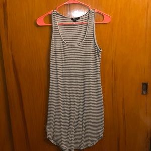 Grey and black striped dress